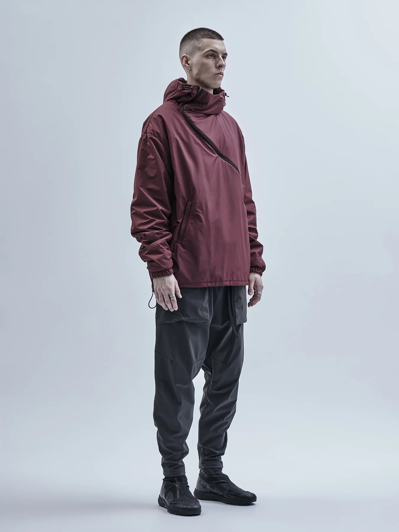 insulated hoodie burgundy