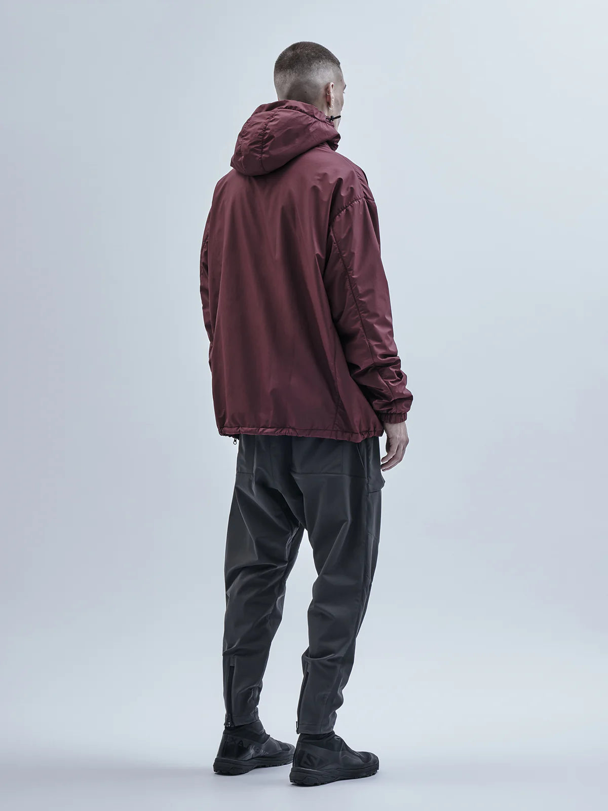 insulated hoodie burgundy