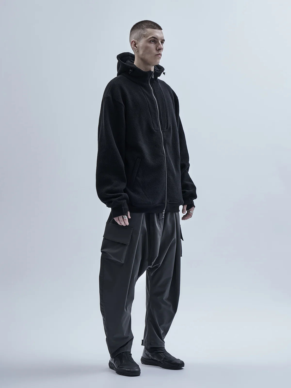 cotton zipped sweatshirt