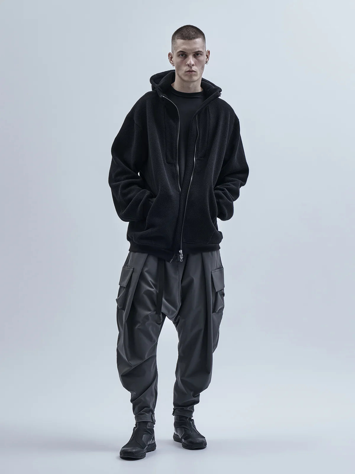cotton zipped sweatshirt