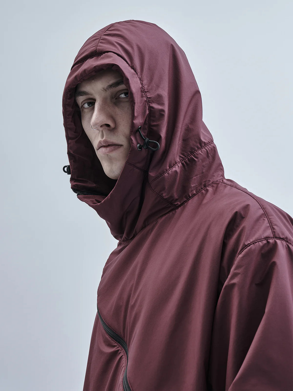 insulated hoodie burgundy